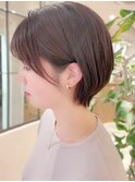 大人可愛い20代30代40代束感ショート小顔補正立体カット前下がり