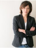 伸びかけくすみカラーと大人ショートウルフA