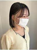 インナーカラーミルクティーベージュシルバーイヤリングカラー
