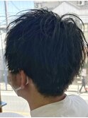 MEN'S HAIR  センターパート　ツイストスパイラル　コンマヘア