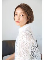 大人可愛い前髪×艶髪×水素カラーグレーベージュことりベージュ