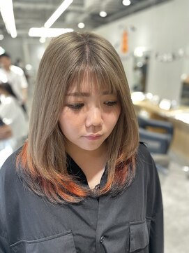 アヴァンス 京橋店(AVANCE) キツネカラー/フォックスカラー/毛先がオレンジと黒