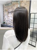 艶髪カーキベージュロング