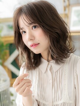 カバーヘア ブリス 志木南口駅前店(COVER HAIR bliss) 外国人風イヤリングカラー小顔エアリーミディh3志木20代30代40代