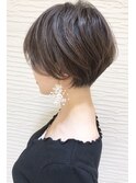 札幌ショート☆暗めハイライトくびれショートボブ