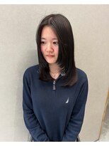 ブルー 博多(Blue)&nbsp;ミディアム 顔周りレイヤー