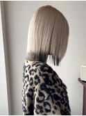 きりっぱなしボブ・ミルクティーベージュ・エンドカラー