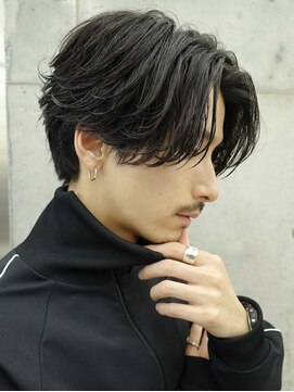 フィフス 仙台(fifth) 仙台フェザーパーマ毛流れセンターパートカルマパーマ強め40代◆