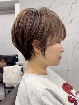 ジュベ 別府店(juve.) 別府ショートボブ顔まわりレイヤーカット髪質改善カラー30代