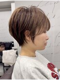 別府ショートボブ顔まわりレイヤーカット髪質改善カラー30代