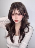 黒髪　クラゲヘア　オリーブグレー　小顔　ココアベージュ