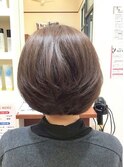 30代40代50代マロンブラウン×マッシュショート大人美シルエット