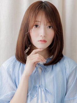 カバーヘア 上尾西口店(COVER HAIR) シースルー前髪切りっぱなしミディアムレイヤーbs1上尾20代30代