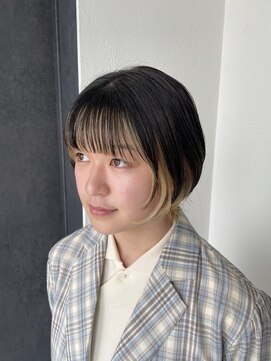 ザザアオヤマ(ZA/ZA AOYAMA) インナーカラー×プチウルフ【表参道/レイヤーカット】