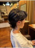 鎌倉メンズセンターパートフェザーパーマ20代30代