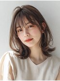 ミルクティーブロンド/ダークブルー/デジタルパーマ/人形町