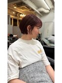 レッド×ショートボブ