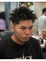 ビンゴ(BINGO) 2542黒髪スパイキーショートアクティブショートローフェード