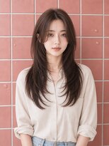 ヘアーサロン 6(hair salon) たっぷりレイヤー×ツヤストレートロング/ダークチョコブラウン