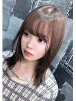 アース 郡山コスモス通り店(HAIR&MAKE EARTH)&nbsp;レッドブラウン×くびれレイヤーボブ