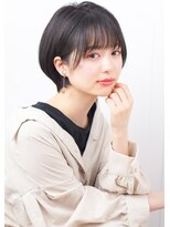 ルエ(rue)&nbsp;大人かわいい20代30代40代黒髪前下がりショートボブ丸みショート