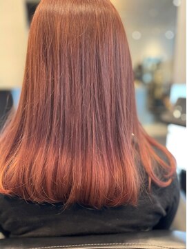 アッシュヘアー 西野店(ASH HAIR) ブリーチ生かし×ピンクオレンジ