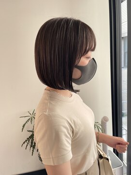 トレス(TRESS) 丸みボブ　切りっぱなしボブ　ダークブラウン