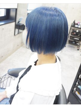ヘアテリア リュウ 大塚(hair teria ryu) ベビーブルー×ミニボブ