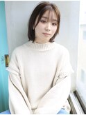 天神【BIRTH】内巻きワンカール×耳掛け前下がりボブ