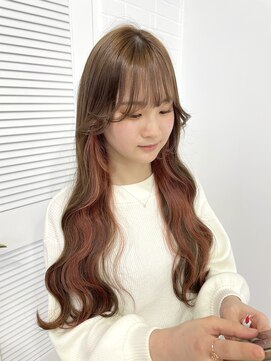 ゲーム 原宿店(GAME) インナーカラー/ダブルカラー/ミルクティーベージュ/ボブ