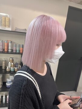 ペレ 渋谷(PELE) K107_ホワイトピンク ブリーチ3回~