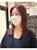 レイヤースタイル/ピンクブラウン/ヘルシースタイル