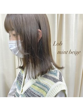 アトリエサニーデイ(atelier SUNNY DAY) ロブ/グレージュ/イルミナカラー/前髪カット/顔まわり