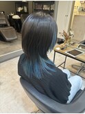 ウルフヘア×インナーターコイズブルー