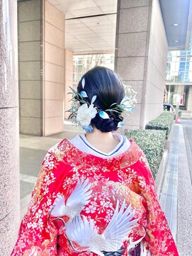 ブラウ ネイル パーティー(Blau Nail Party) 生花 アレンジ 色打掛 花嫁ヘア