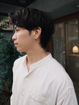 ブラウン バイ イフ 福島(BROWN by if)の写真/【福島/西梅田】20～30代多数！メンズカット&パーマ特化型サロン/カット+パーマ7900円～/3500円～