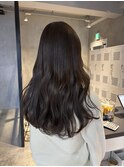 ロングヘアーワンカラーショコラブラウンモカブラウンベージュ