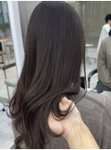 ◎美髪カールシアーカラーショコラブラウンロングセミディ