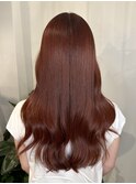 オレンジブラウン 暖色ブラウン ブリーチなしWカラー 堀江 新町