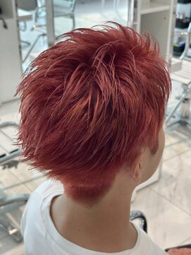 ヘアーアンドメイク ニューヨークニューヨーク 姫路店(Hair&Make NYNY) 赤×スパイキーショート
