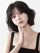 ジュノヘアージャパン 表参道(JUNO HAIR JAPAN)&nbsp;韓国ヘア くびれボブ 顔周りカット アッシュグレージュ 髪質改善