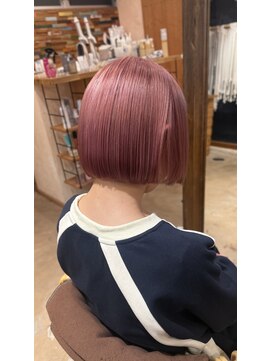 シアーピンク×コンパクトボブ