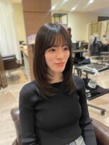 ヘアメイク シュシュ(Hair make chou chou)&nbsp;ミディアムレイヤー　レイヤーカット　お顔まわりカット