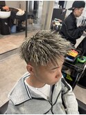 メンズパーマ金メッシュツイストジェットモヒカン