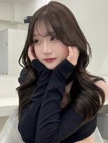 アイトーキョーエス 渋谷(AI TOKYO S)&nbsp;オリーブブラウンブリーチなしダブルカラー透明感くびれ巻き前髪