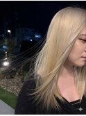 春色ハイトーンカラー×透明感×髪質改善サラ艶ストレート