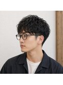 メンズツーブロックナチュラルパーマ　20代 30代 40代 50代 60代