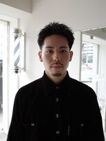 プールサイド(POOLSIDE) ピンパーマ スパイキーショート テーパーフェード 福岡 東区