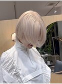 ホワイトベージュ/ハイトーンショート/白ベージュ/Stam/渋谷神南
