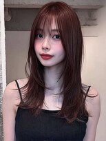 ロッソ 大橋店(Rosso)&nbsp;レッドブラウンの柔らかセミロング【大橋】